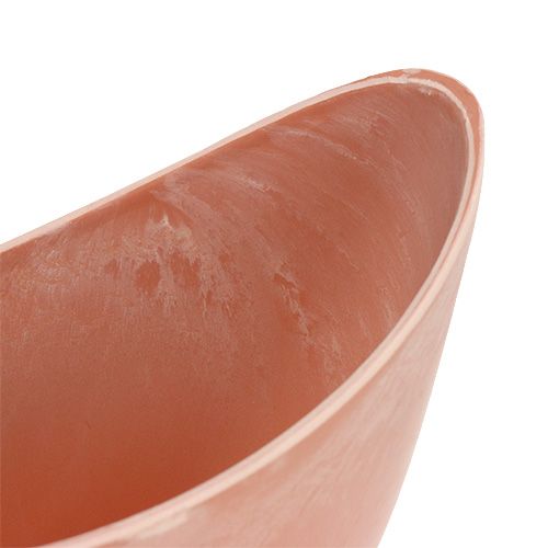 Floristik24 Cuenco decorativo naranja claro 20cm x 9cm H11.5cm, 1p