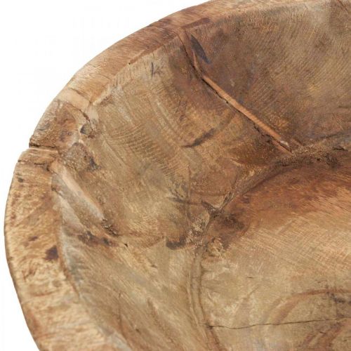 Floristik24 Cuenco decorativo cuenco de madera redondo Ø41-50cm H9.5-11.5cm Natural