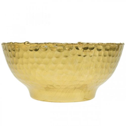 Floristik24 Cuenco decorativo metal Cuenco vintage dorado Cuenco de metal Ø16cm