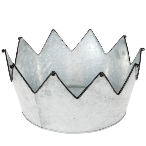 Artículo Cuenco decorativo de metal con forma de corona, Ø26,5/22,5/19 cm, juego de 3