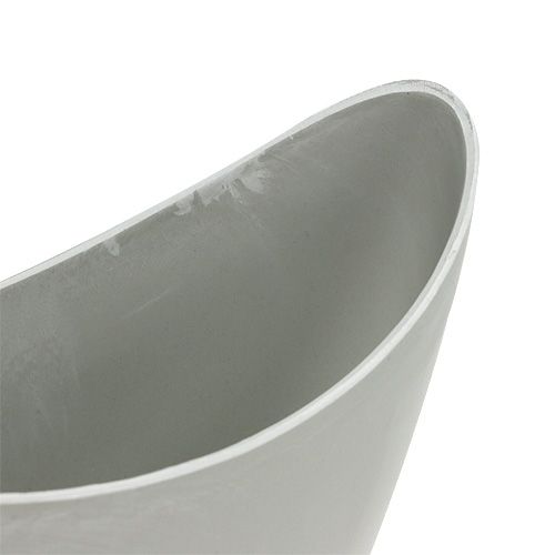 Artículo Cuenco decorativo plástico gris 20cm x 9cm H11,5cm 1 pieza