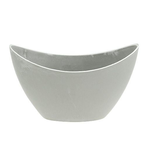Artículo Cuenco decorativo plástico gris 20cm x 9cm H11,5cm 1 pieza