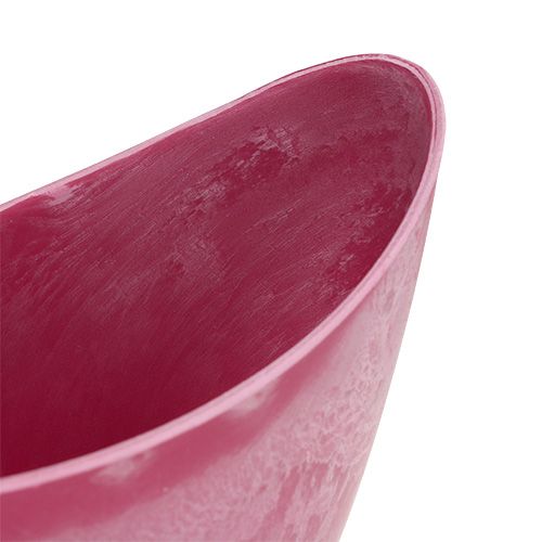 Artículo Cuenco decorativo de plástico rosa 20cm x 9cm H11,5cm 1 pieza