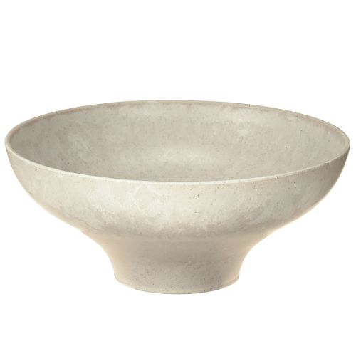 Cuenco decorativo con base de plástico redondo crema Ø19cm H8cm