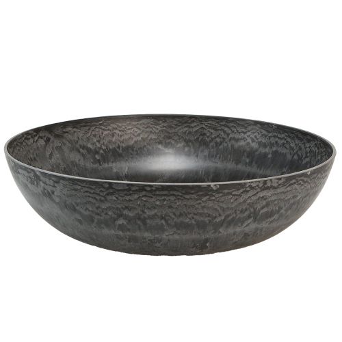 Floristik24 Cuenco decorativo redondo para plantas gris Ø37cm H10,5cm 3uds