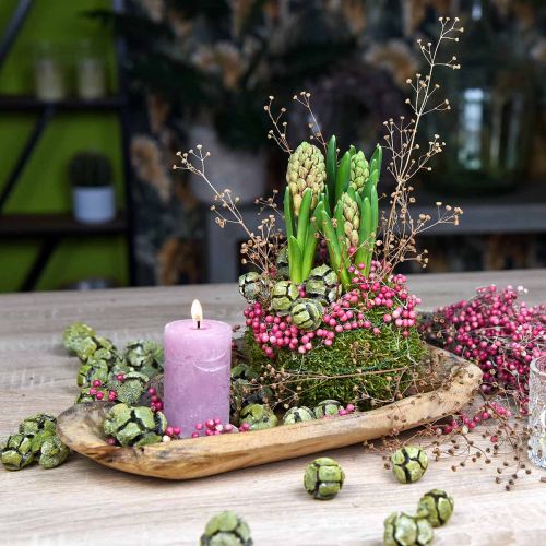 Floristik24 Cuenco decorativo madera de Paulownia, decoración de mesa, jardinera L34cm H5cm