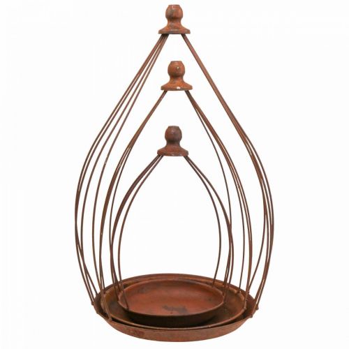 Floristik24 Cuenco decorativo óxido pátina decoración colgante Ø18,5/24,5/27cm