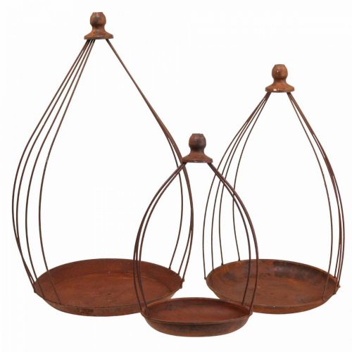 Floristik24 Cuenco decorativo óxido pátina decoración colgante Ø18,5/24,5/27cm