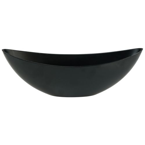 Artículo Cuenco decorativo mesa negra decoración planta barco 38,5x12,5x13cm