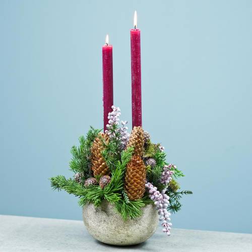 Floristik24 Cuenco decorativo champagne metal Ø17cm H11.5cm