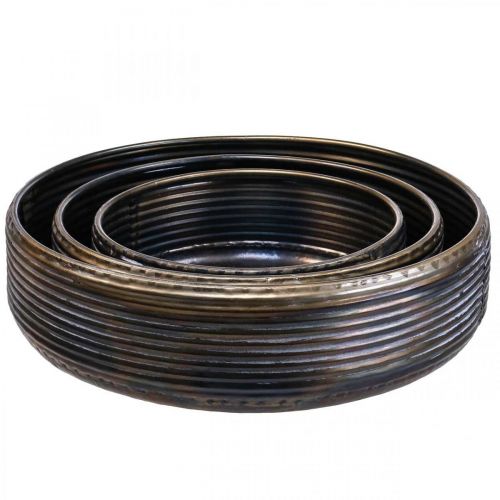 Floristik24 Cuenco decorativo cuenco grande metal aspecto antiguo 30/38/46cm set de 3