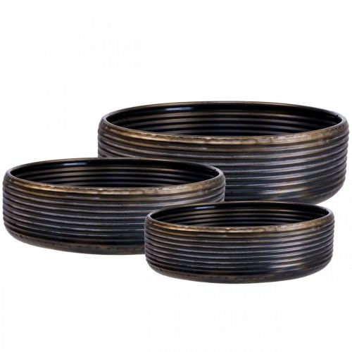 Cuenco decorativo cuenco grande metal aspecto antiguo 30/38/46cm set de 3