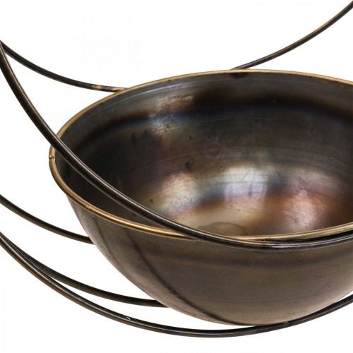 Floristik24 Cuenco decorativo para colgar cesta de flores metal Ø31cm H55.5cm