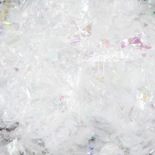 Artículo Nieve decorativa fina copos de nieve blancos iridiscentes 2.5L×4pcs