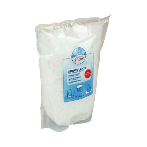 Artículo Nieve artificial copos de nieve artificiales brillo blanco nieve 200g