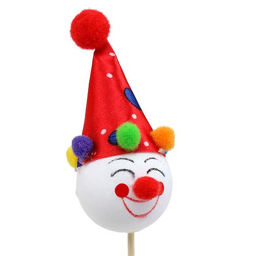 Floristik24 Enchufe decorativo payaso decoración de fiesta decoración de mesa 6pcs