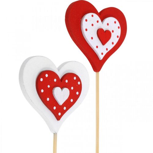 Artículo Corazón de enchufe decorativo, decoración de boda, decoración de flores para el Día de San Valentín, decoración de corazón 18 piezas