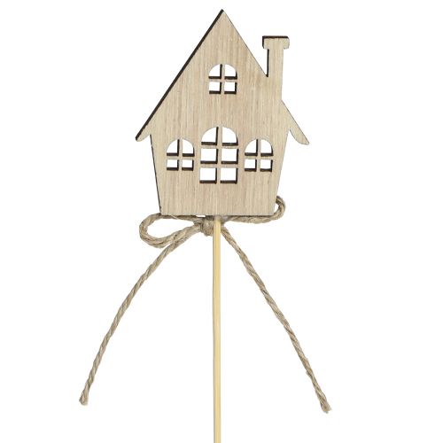 Artículo Tapones decorativos decoración navideña casas madera 4,5x5cm 12uds