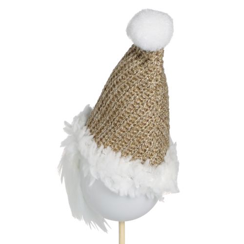 Artículo Plug decorativo gnomo Navidad blanco marrón 4x11cm 4uds