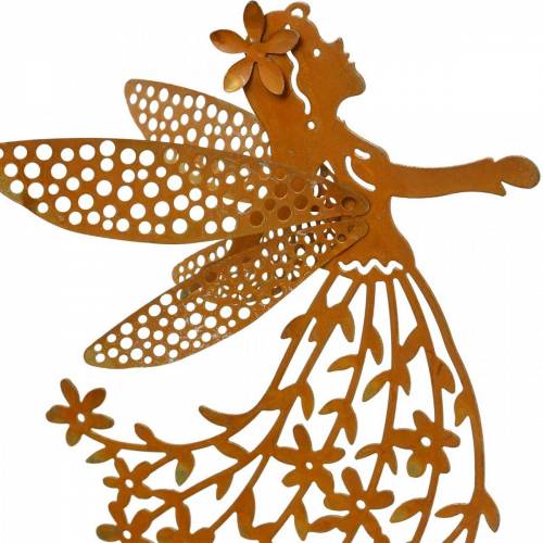 Artículo Enchufe decorativo flor elfo, resorte, decoración de metal, hada en un palo, pátina