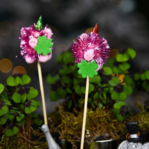 Floristik24 Enchufe decorativo lucky pig 8pcs