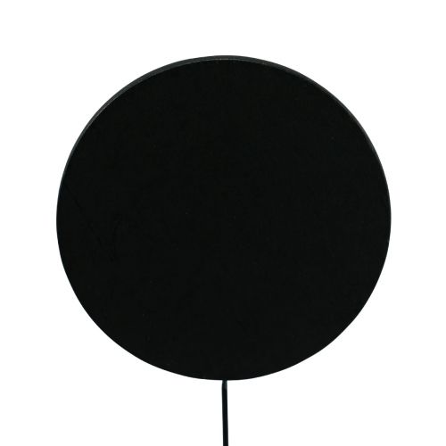Artículo Tapón decorativo tablero de madera redondo negro Ø6cm L15cm 12ud