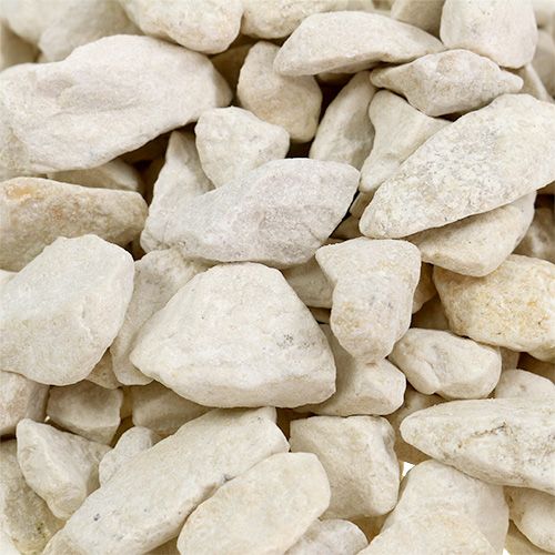 Piedras decorativas 9mm - 13mm 2kg crema