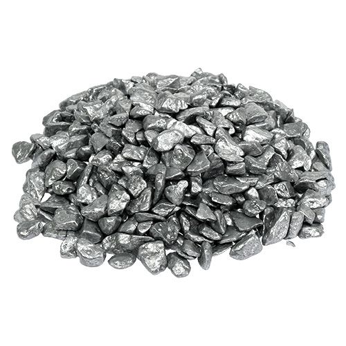 Floristik24 Piedras decorativas 9mm - 13mm 2kg plata