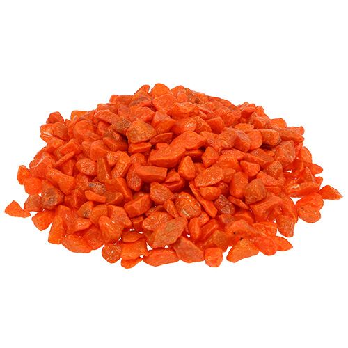 Floristik24 Piedras decorativas 9mm - 13mm naranja 2kg