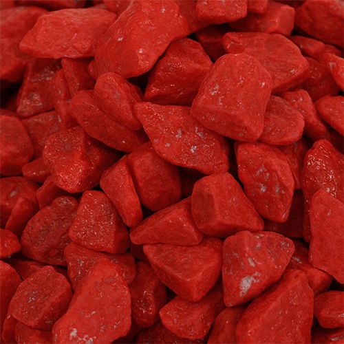 Floristik24 Piedras decorativas 9mm - 13mm rojo 2kg