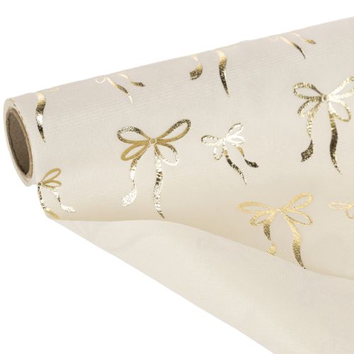 Camino de mesa, tela decorativa con lazos estrechos, en rollo, 120x35cm, 2 piezas | Floristik24.es