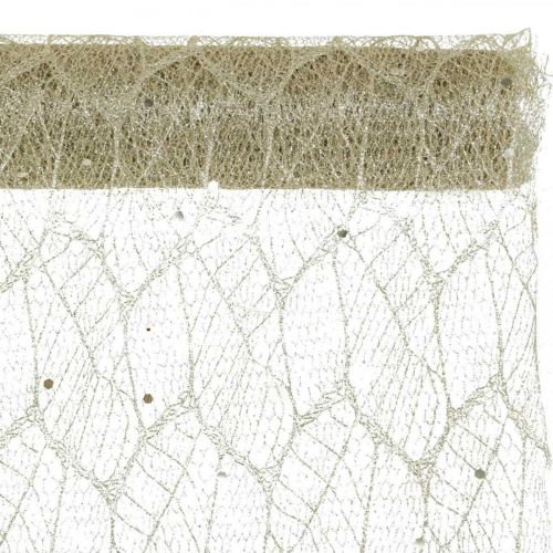 Floristik24 Cinta de mesa tela decorativa champagne x 2 surtido 35x200cm