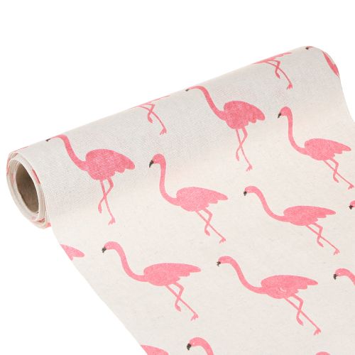 Tela decorativa Flamingo Blanco-Rosa 30cm x 3m