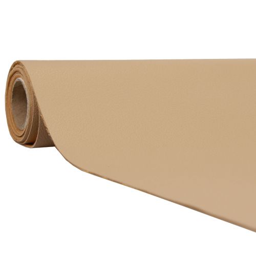 Artículo Camino de mesa de cuero de tela decorativa beige de piel sintética 33cm×1,35m