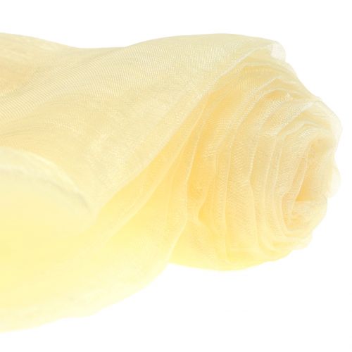 Floristik24 Tela decorativa organza crema 150cm x 300cm