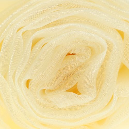 Floristik24 Tela decorativa organza crema 150cm x 300cm