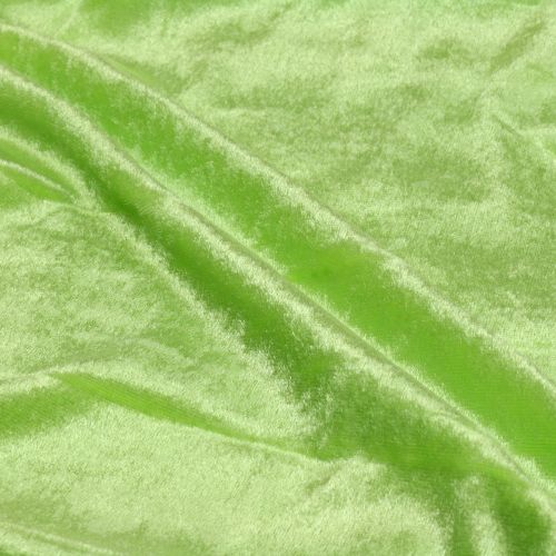 Floristik24 Tela decorativa terciopelo verde manzana 140cm x 300cm