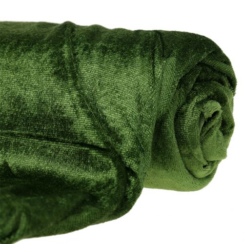 Floristik24 Tela decorativa Terciopelo verde musgo 140cm x 300cm