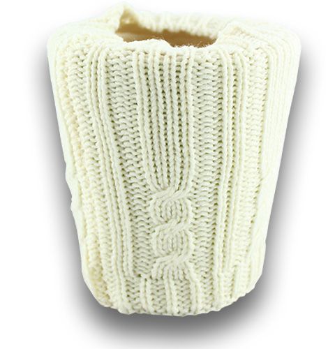 Floristik24 Manguera decorativa de punto 11 x 21cm crema 2 piezas