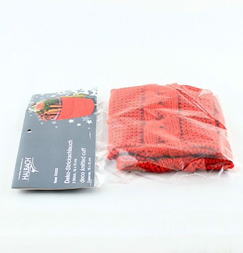 Floristik24 Manguera decorativa de punto 15 x 13 cm rojo 2 piezas