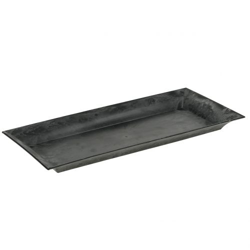 Bandeja decorativa veteada antracita 36x17cm 6ud
