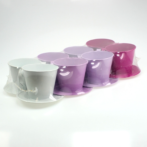Floristik24 Taza decorativa con plato tipo. Ø12cm H10cm 8pcs.