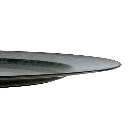 Floristik24 Plato decorativo antracita Ø33cm