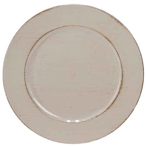 Plato decorativo de plástico plato decorativo de plástico gris marrón Ø33cm
