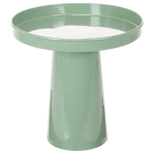 Plato decorativo de metal, verde, base redonda, bandeja para arreglos florales, 20 cm comprar | Floristik24.es