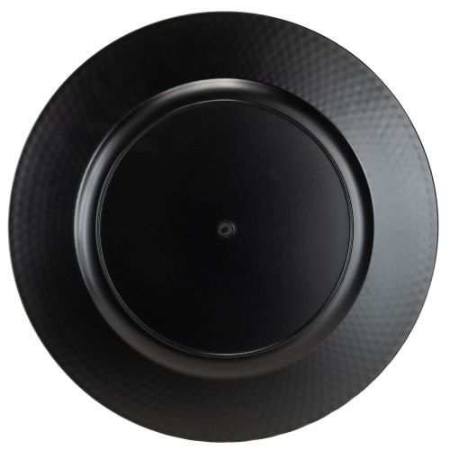 Artículo Plato decorativo plato decorativo redondo de plástico plateado Ø33cm