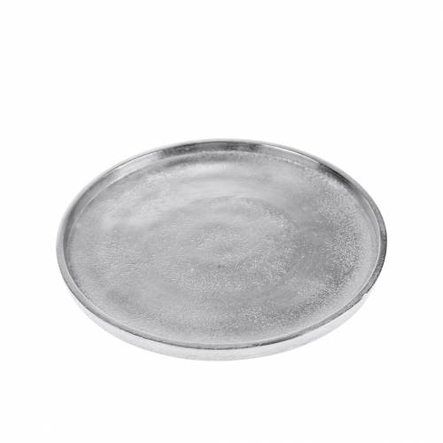 Floristik24 Plato decorativo arcilla Ø20cm plata