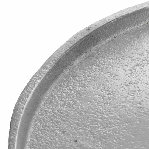 Floristik24 Plato decorativo arcilla Ø31cm plata