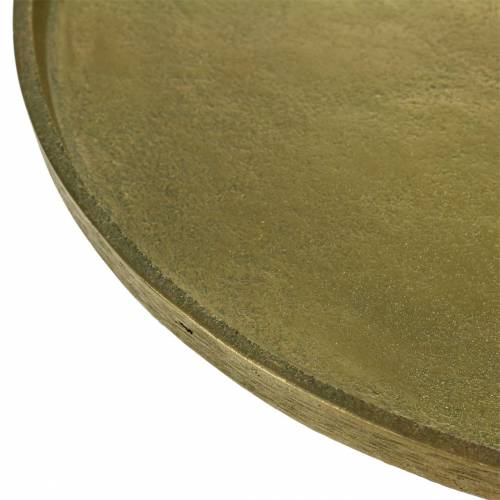 Floristik24 Plato decorativo arcilla Ø30cm oro