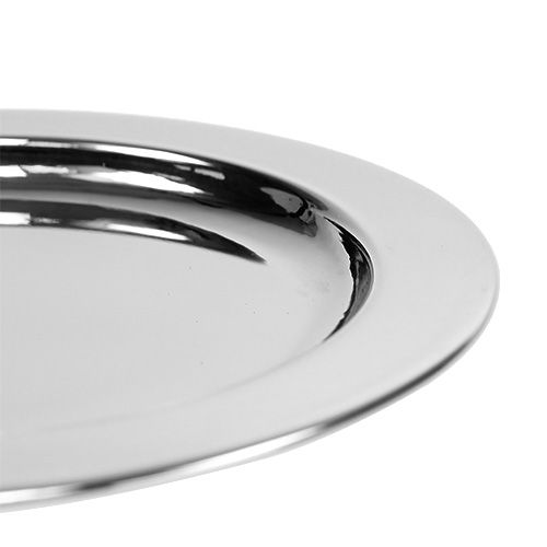 Floristik24 Placa decorativa de metal Ø14,5cm plata 1pc